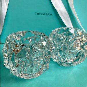 Tiffany & Co. votive crystal candle holders